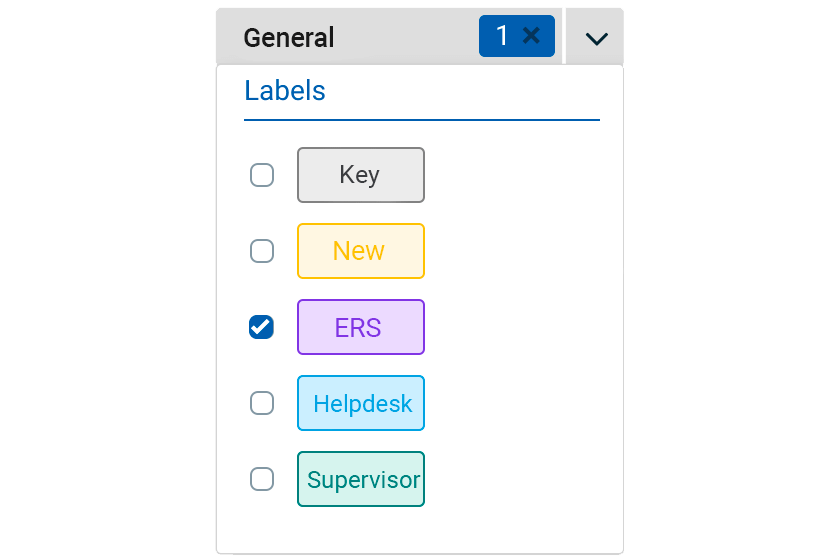 Scheduling with labels: employees with the right skills on the right place